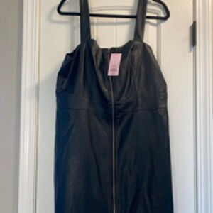 Women's Wild Fable Black Faux Leather Dress Size L